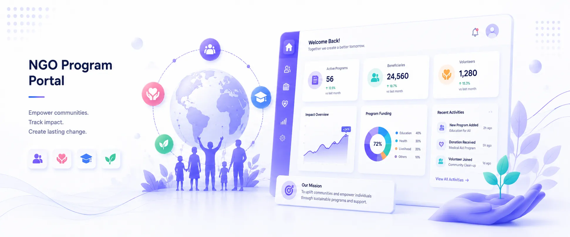 NGO Program Portal interface preview